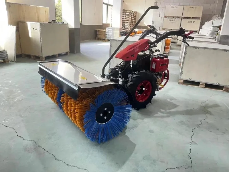 Snow Plow Electric Start 6.5HP 800A Snowplow With 800mm Working Width Mini Snow Plowing Sweeper Machine