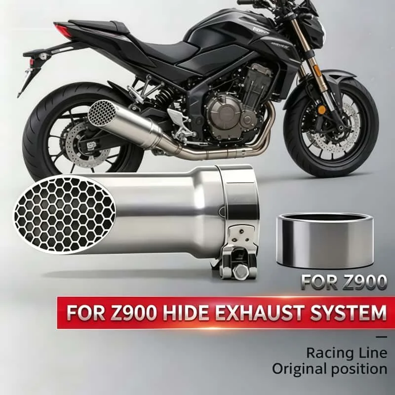 

Motorcycle GP Exhaust Slip On Pipe Stainless Steel Mesh Muffler For Z900 Z900E A2