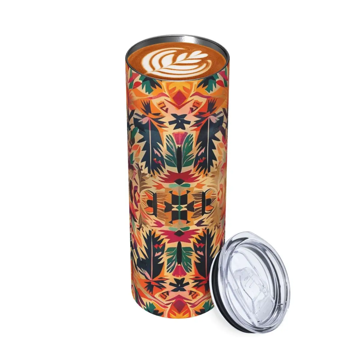 Tribal Bohemia Stainless Steel Tumbler Vacuum Insulated Mug Thermal Cold Bottle Straw With Lid 20oz