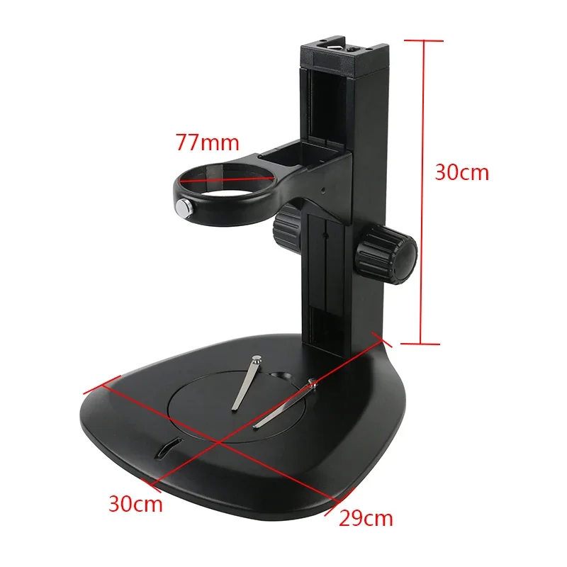 Long Vertical Travel Range Universal Stereo Microscope Table Stand Focusing Rack 76mm Diameter For Binocular Trinocular