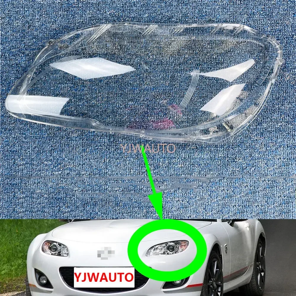 For Mazda MX-5 2009 2010 2011 2012 2013 2014 Headlamp Cover Car Headlight Lens Replacement Front Lampshade Plexiglass Auto Shell