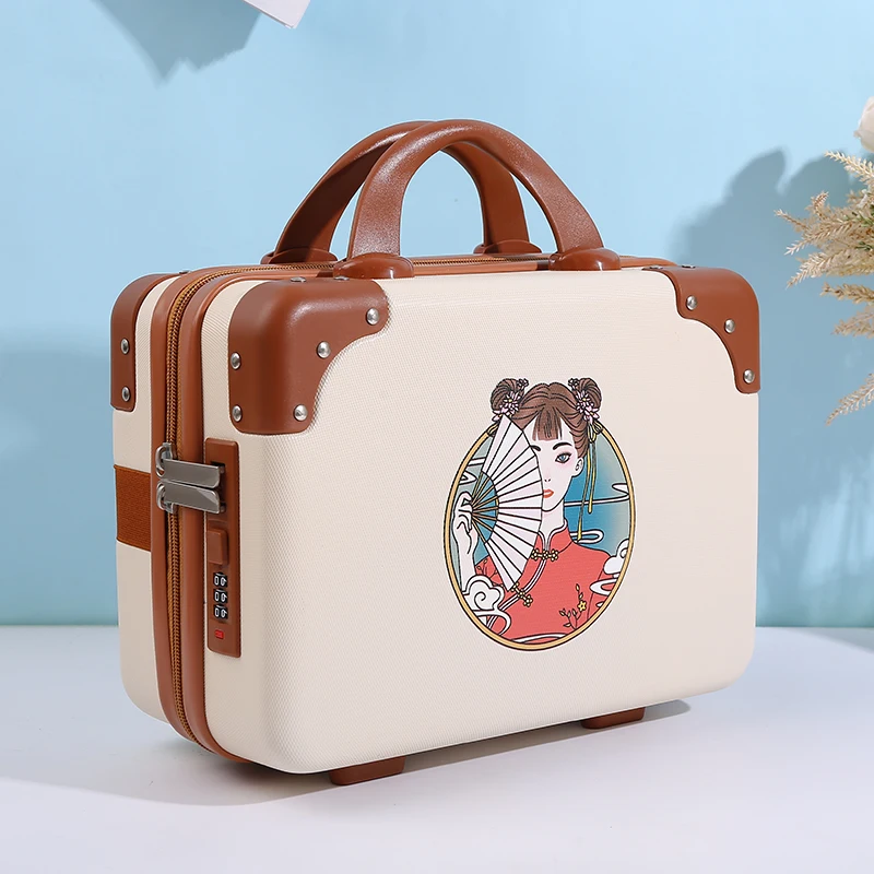 Suitcase Makeup Small Box Bag Storage Password Suitcase Stylish and Lightweight Son and Mother Suitcase