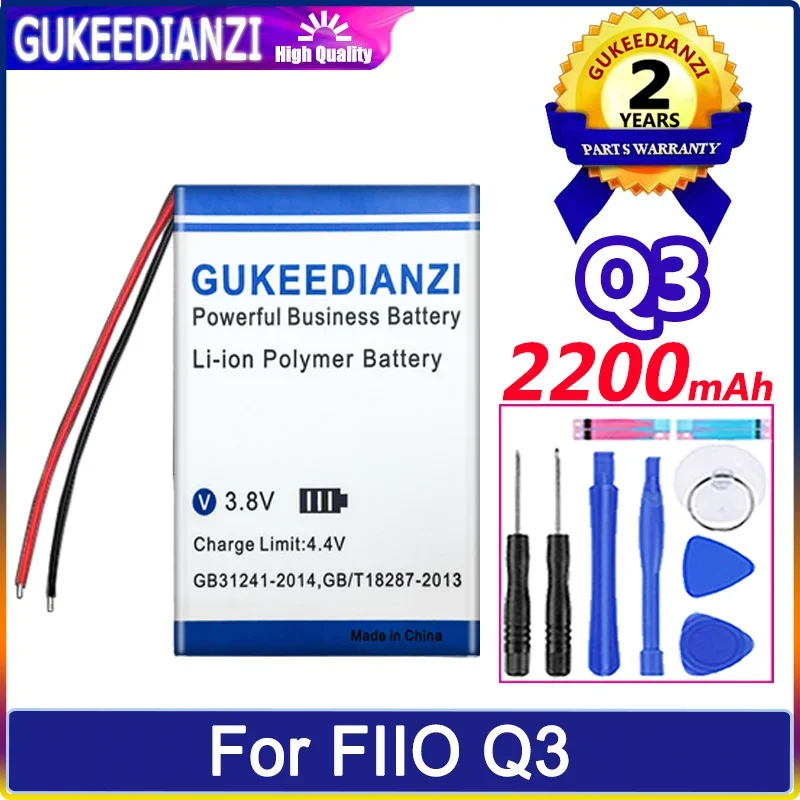 GUKEEDIANZI Battery 2200mAh For FIIO Q3 Batteries