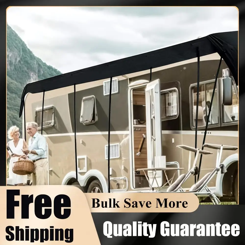 8.5x3m RV Roof Cover 210D Oxford Cloth Caravan Roof Cover Weather-Resistant Caravan Rooftop Tarpaulin for RV Travel Car Supplies