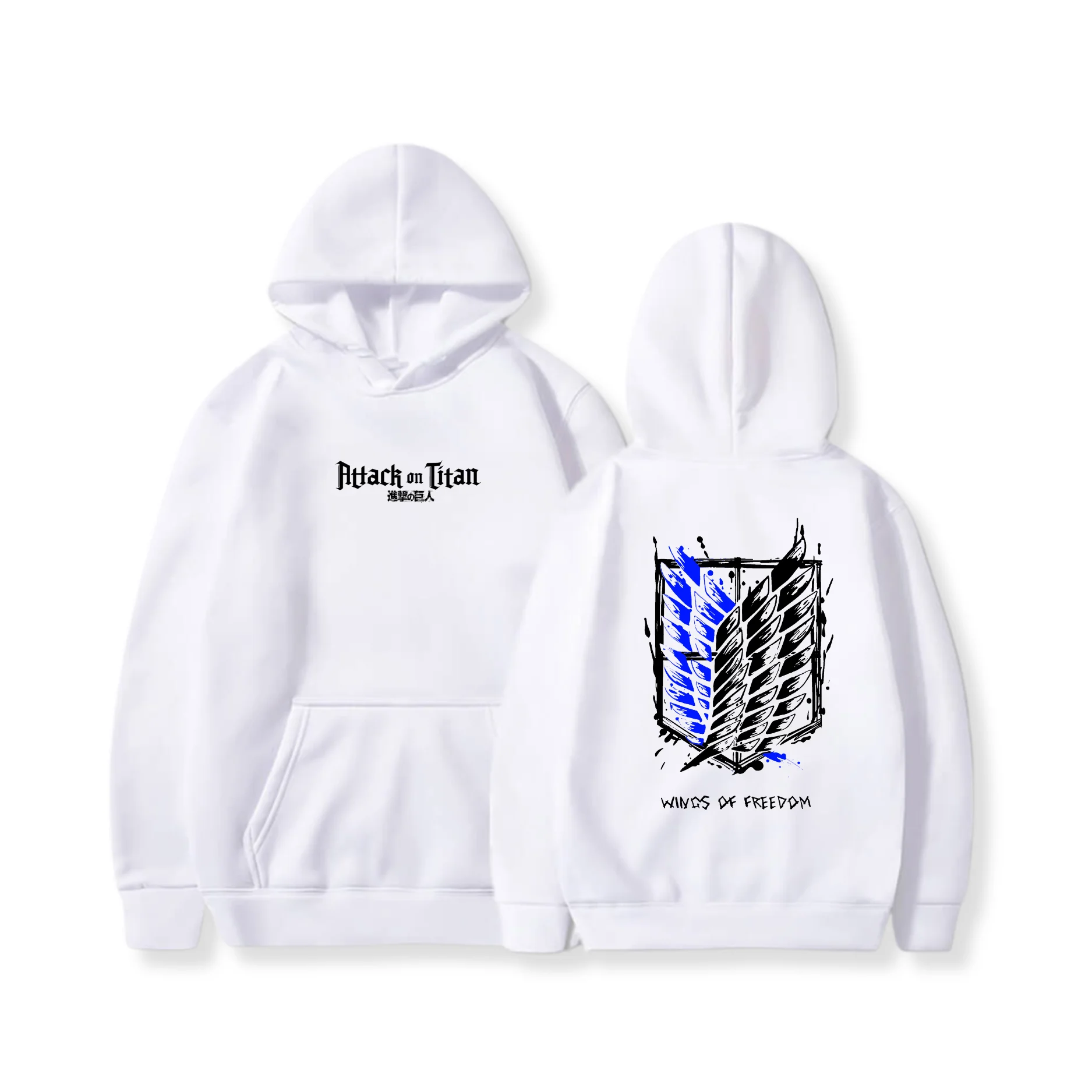 Wings of Freedom attaque sur Titan sweats à capuche Anime Manga Titans graphique à capuche hommes femme surdimensionné polaire chaud ample mâle sweats