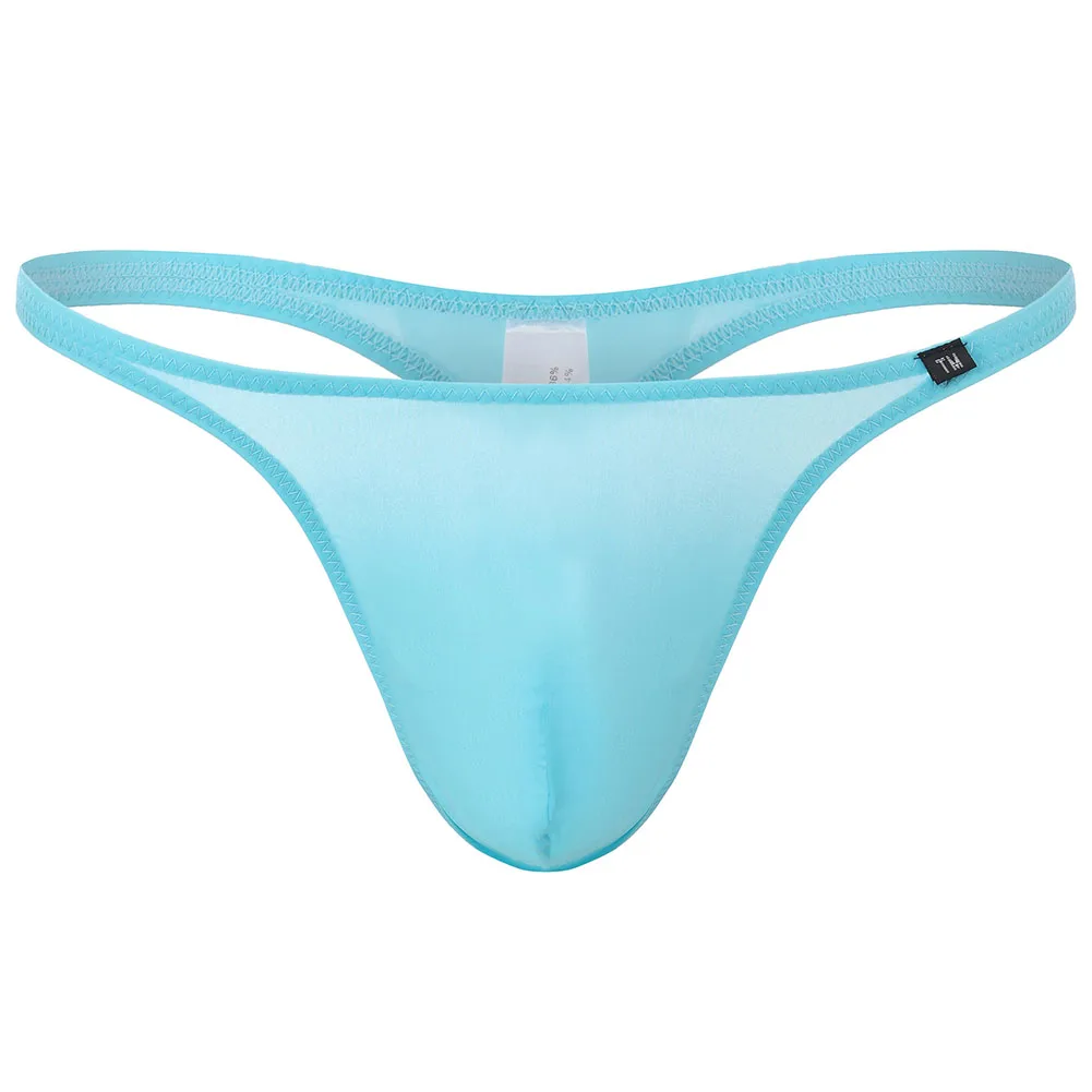 Men Sexy Thong Underwear High Elastic Underwear Low-waist Bulge Pouch Gay Erotic G-strings Thong Briefs Underpant