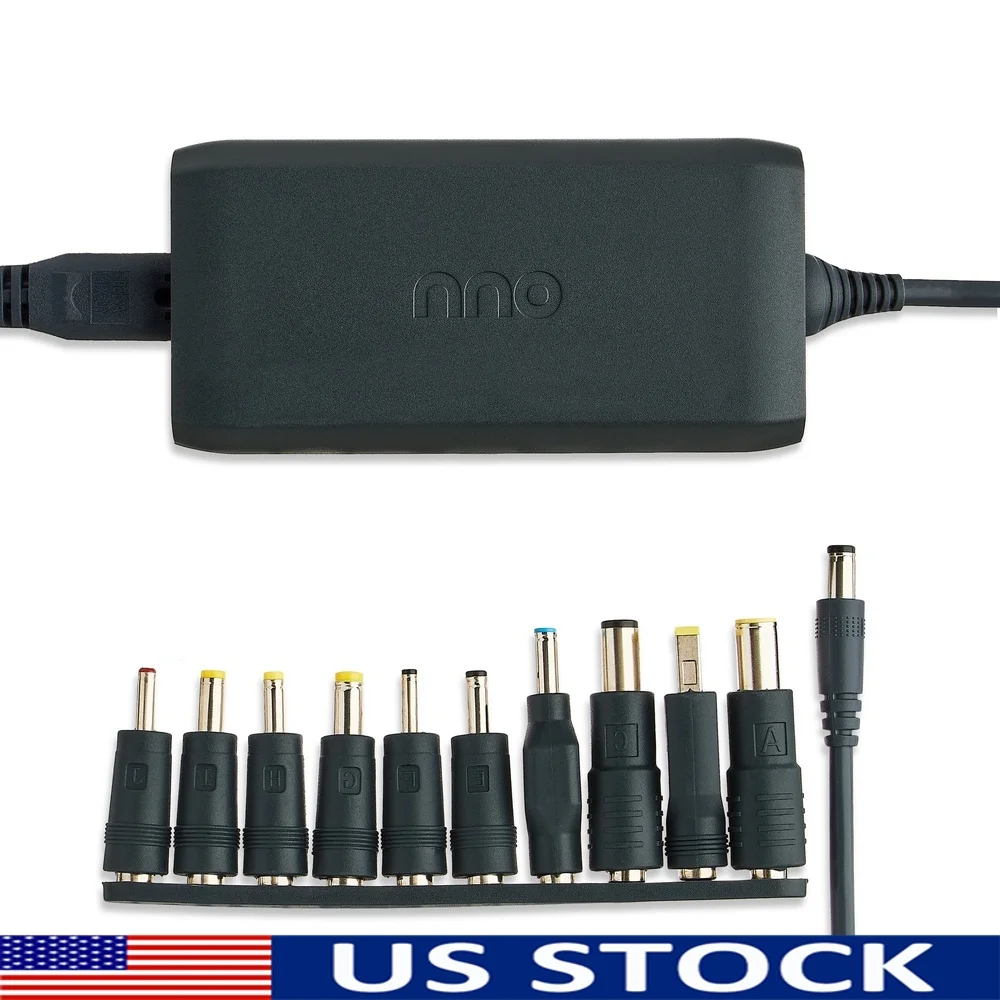

90W Laptop Charger with 10 Interchangeable Tips 10ft Power Cord Universal Compatibility HP Dell Lenovo Devices