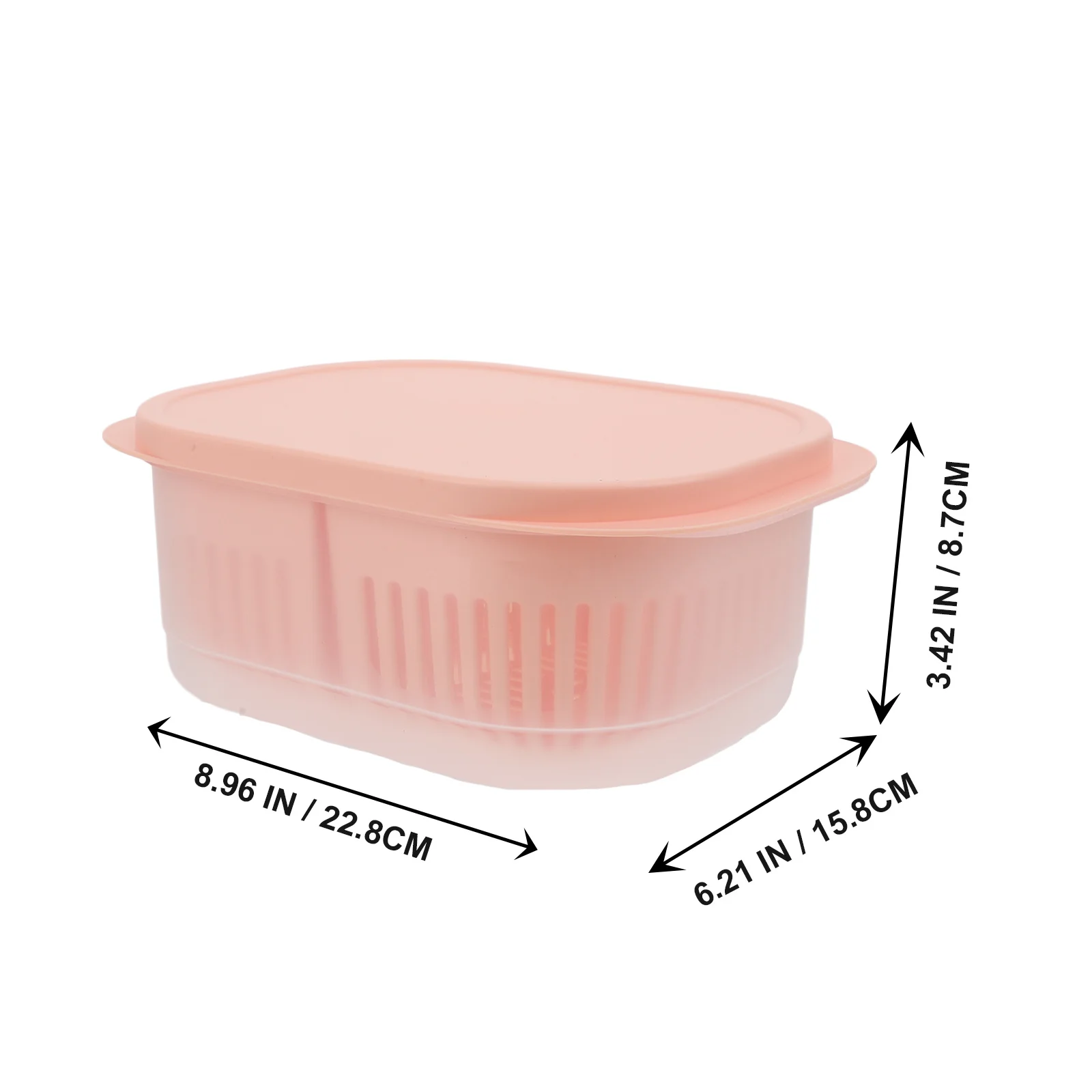 

Home Kitchen Food Storage Box Multipurpose Fruit Vegetable Drainage Holder Practical Detachable Easy Clean Compact Space