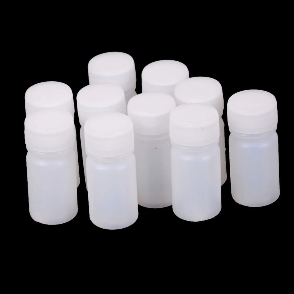 

10Pcs PP Plastic Bottles Acid Alkali Resistant Thickened Transparent High Temperature Resistant Reagent Laboratory Storage