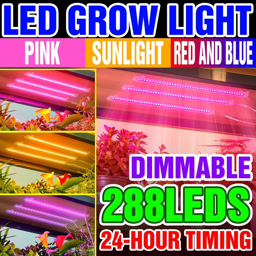 

DC5V LED Interior Plant Light Full Spectrum Phytolamp Flower Seeds Hydroponics Cultivation Grow Light USB Dimmable Phyto Lamp