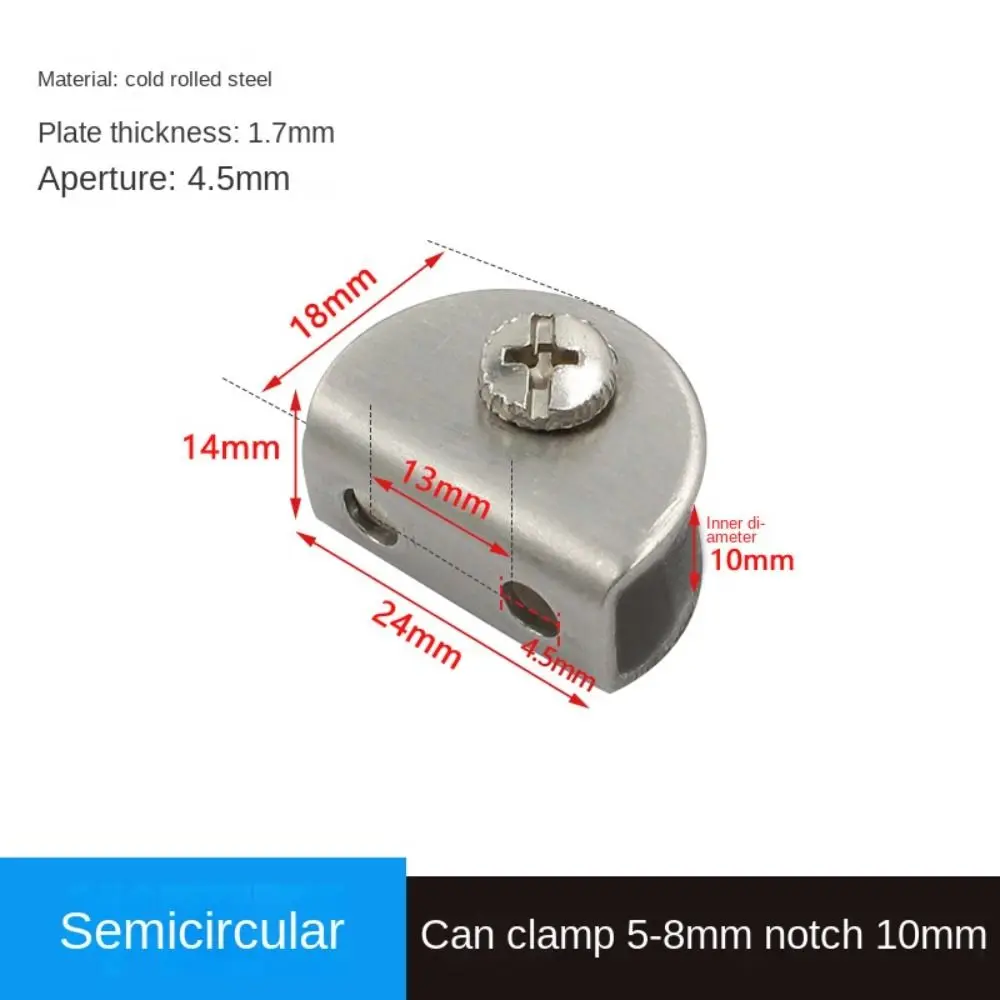 New Aluminum Alloy Angle Corner Code Reinforcement T-cross Glass Clip Rustproof Hardware Fixing Clip Glass
