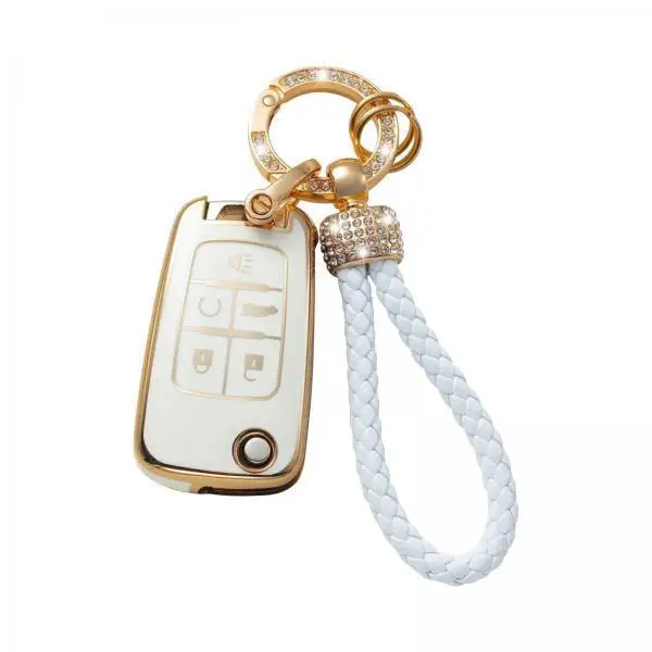 Remote Smart Key Protector Holder for Chevrolet 5 Button Accessories Full Cover TPU Shell with Hand Strap