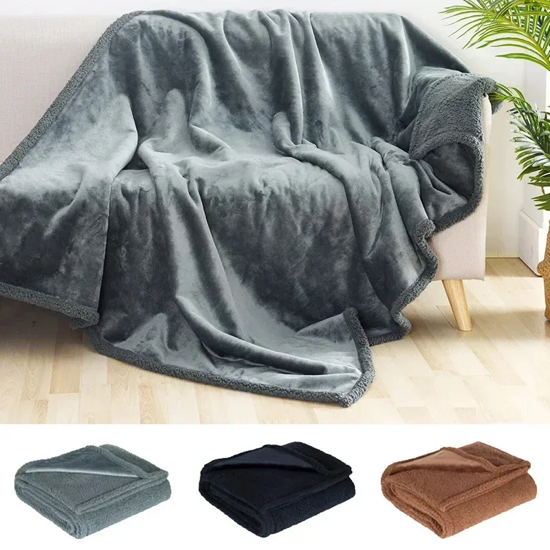 Waterproof Pet Blanket Liquid Pee Proof Dog Blanket For Sofa Bed Couch Reversible Fleece Furniture Protector Cover For Dogs Cats