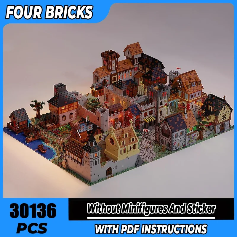 

Moc Building Blocks MEDIEVAL KINGDOM Technology Modular Bricks Model Gifts Christmas Toys DIY Sets Assembly