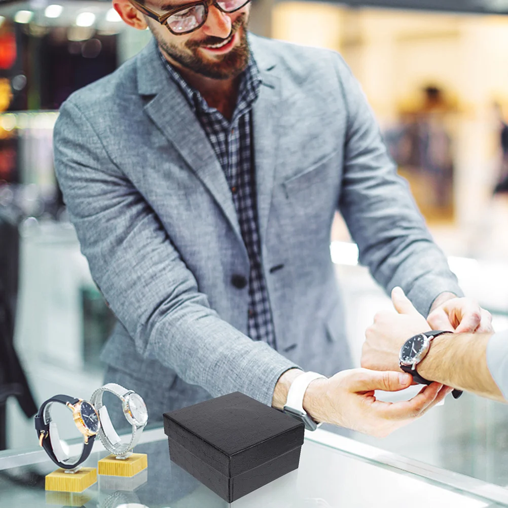 

10 шт., коробка для часов, бумажный материал, защита от царапин, витрина для ювелирных изделий для часов, браслетов, портативная коробка для часов