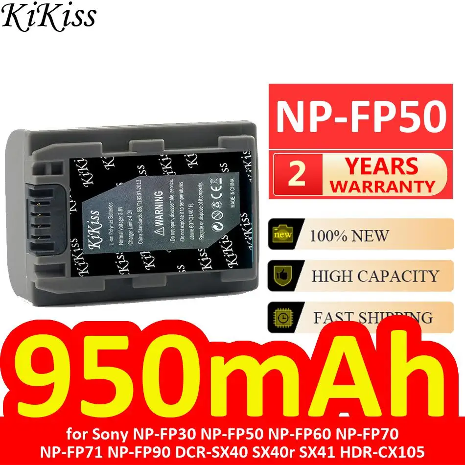 Аккумулятор для камеры 950 мАч для Sony NP-FP30 NP-FP50 NP-FP60 NP-FP70 NP-FP71 NP-FP90 Dcr-SX40 SX40r SX41 Hdr-CX105