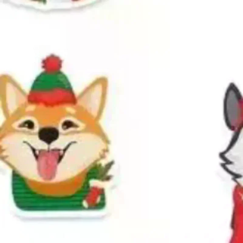 

500Pcs Christmas Stickers Xmas Puppy Dogs Self-Adhesive Sticker Decals For Journal Scrapbook Decor Holiday Party Stickers