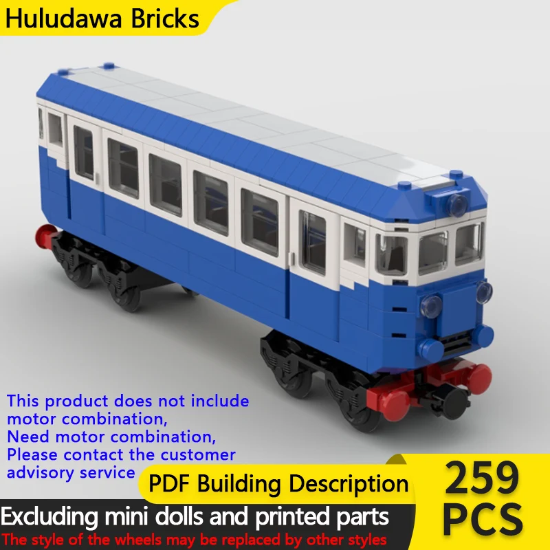City Car Model MOC Building Bricks Railway Dm7 Diesel Multiple Unit Modular Technology Children Holiday Gifts Assemble Toys Suit