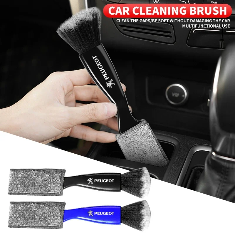 New Multifunctional Car Cleaning Clean Tools Dust Removal Double-ended Brushes For Peugeot 206 207 208 306 307 308 508 106 2008