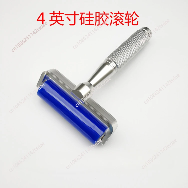 1PCS Dust Removal Sticky Silicone Roller Anti-Static Roller Brush Manual  Cleaner Phone Repair Tool Aluminum Alloy Handle