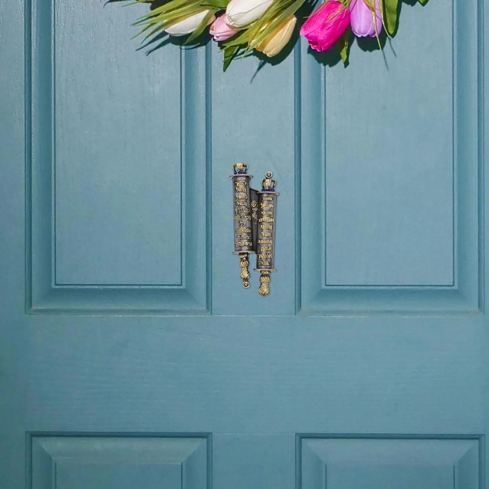 

1pc Metal Mezuzah Case For Door Jewish Blessing Scroll Rustproof Home Decor Religious Protection Symbol Judaica Prayer