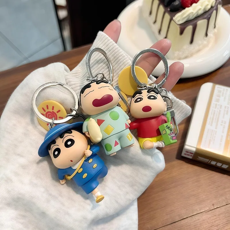 Breloczek Crayon Shin-Chan Anime Mały Nowy Dzień Figurka Zawieszka do Torby Kreskówka Akcesoria do Kluczy Zabawki dla Dzieci Prezent