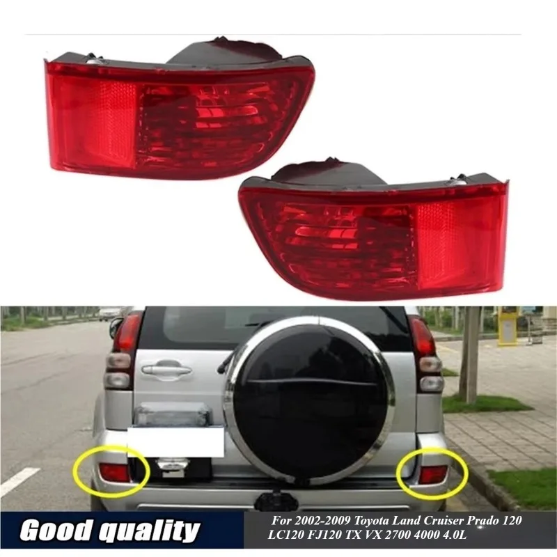 Rear Bumper Rear Fog Lamp For 2002-2009 Toyota Land Cruiser Prado 120 LC120 FJ120 TX VX 2700 4000 4.0L 81591-60130 New