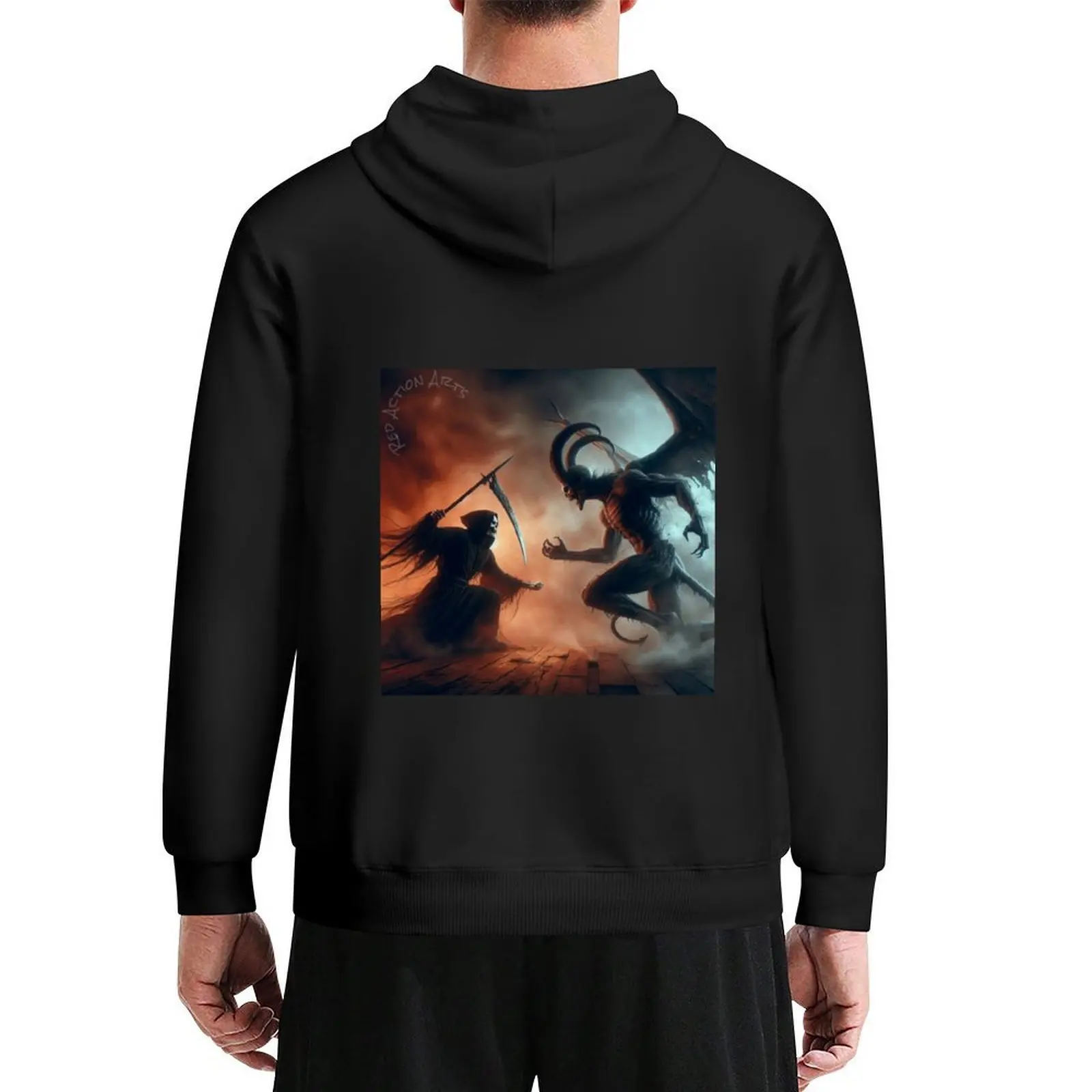 

Bring It On Grim Reaper vs Demon Hoodie men's winter sweater clothes for men men wear fashion men pullover hoodies