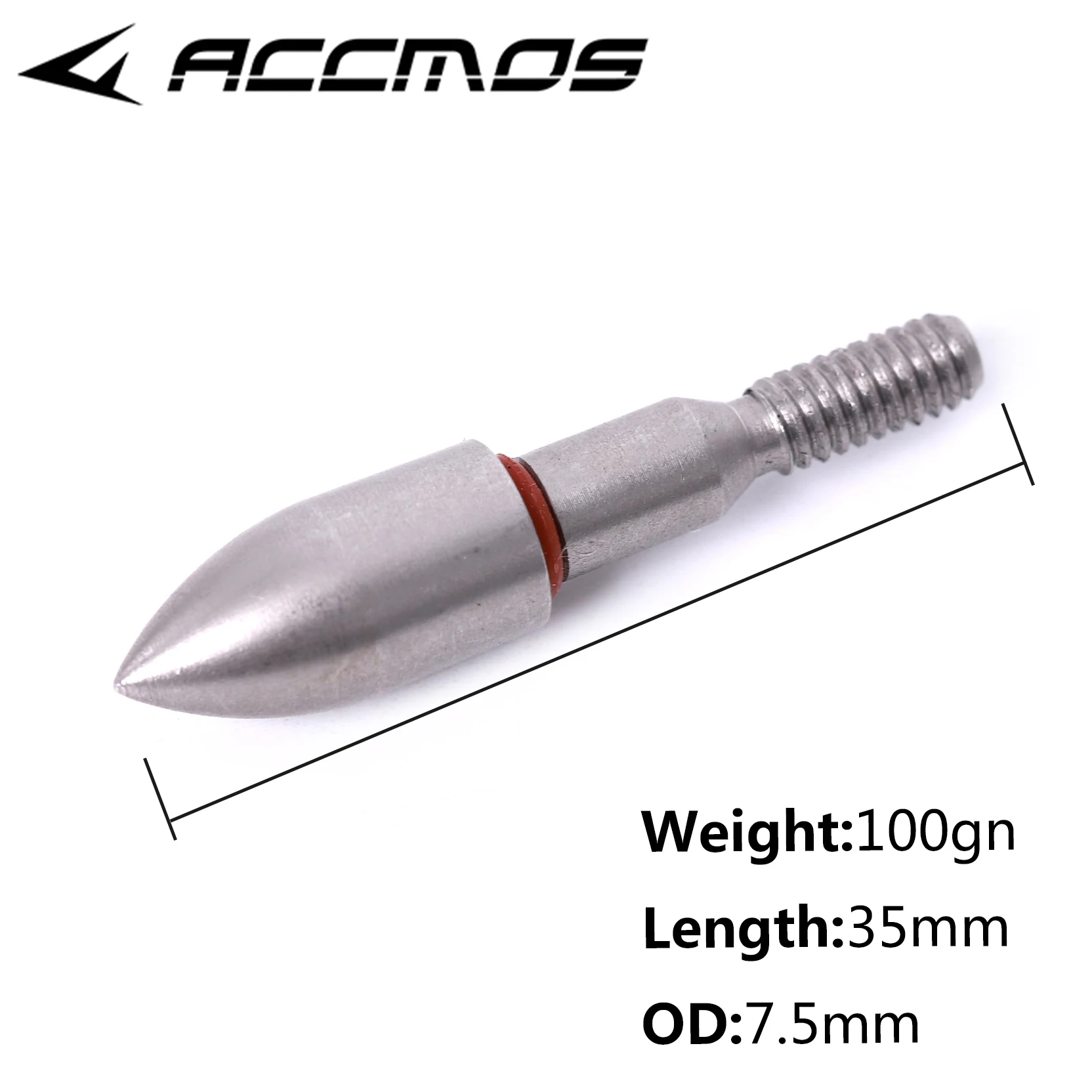 12/24pcs 100 / 125Grain Stainless Steel Arrow Head Archery Arrow Point For ID 6.2  OD 7.5mm arrow shaft  Arrow  Tips Accessory