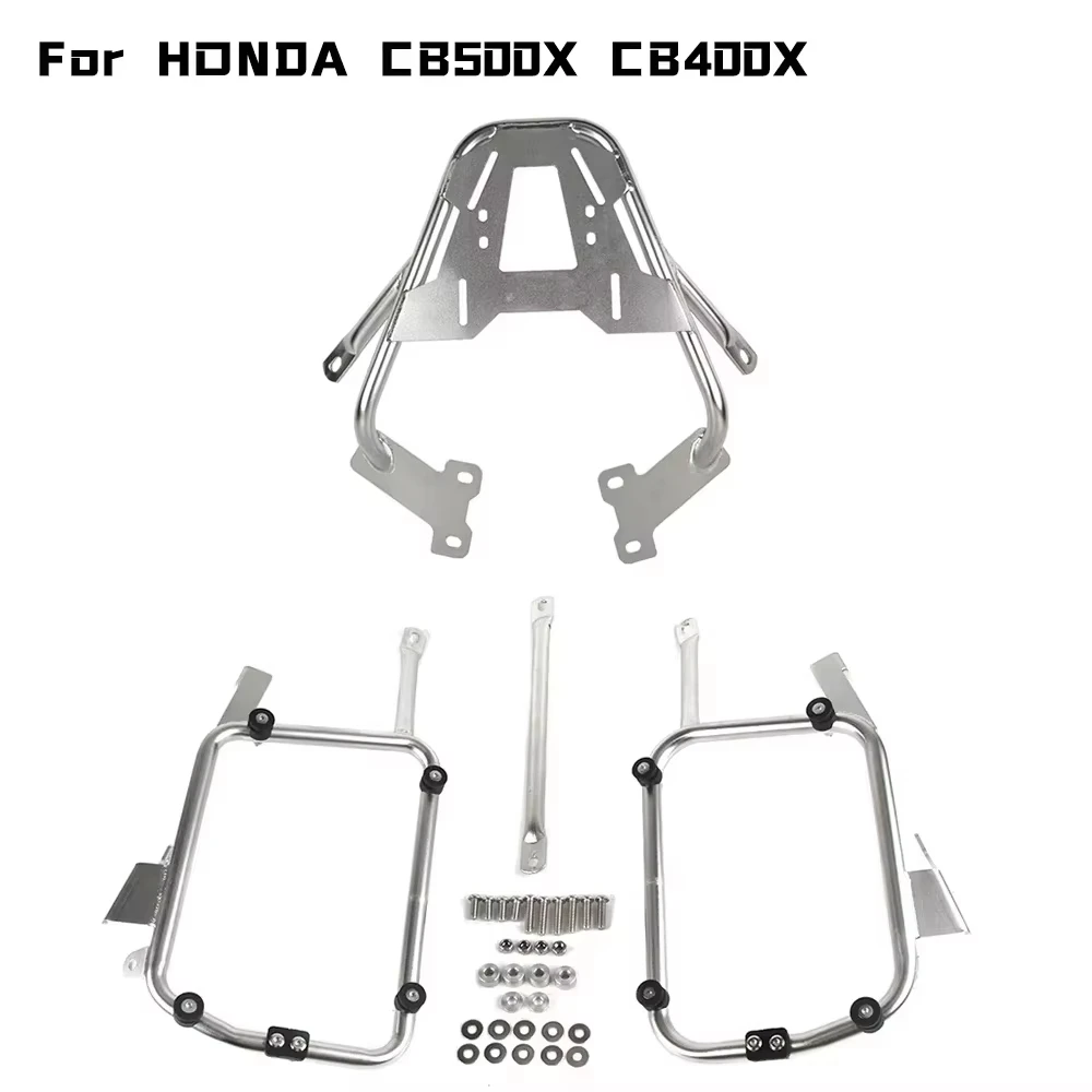

For HONDA CB500X CB400X Motorcycle Side Panniers Rack Frame Top Box Case Saddlebag Bracket Stainless Steel Luggage Racks