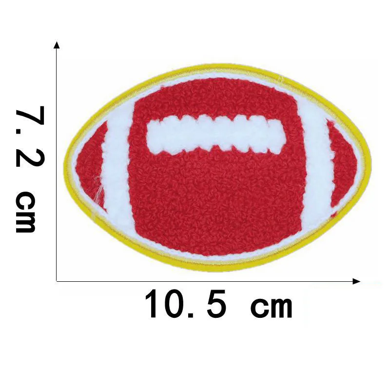10 pcs Sport Patches Soccer Iron On Chenille Embroidered Patch Basketball Football Patch for jackets