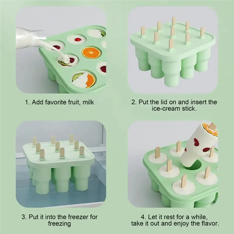 

A19F-Summer Ice Moulds Cube Trays Ice Making Beverage Cup Maker Circle Ice Shape Silicone Molds For Stanley Cup Accessories