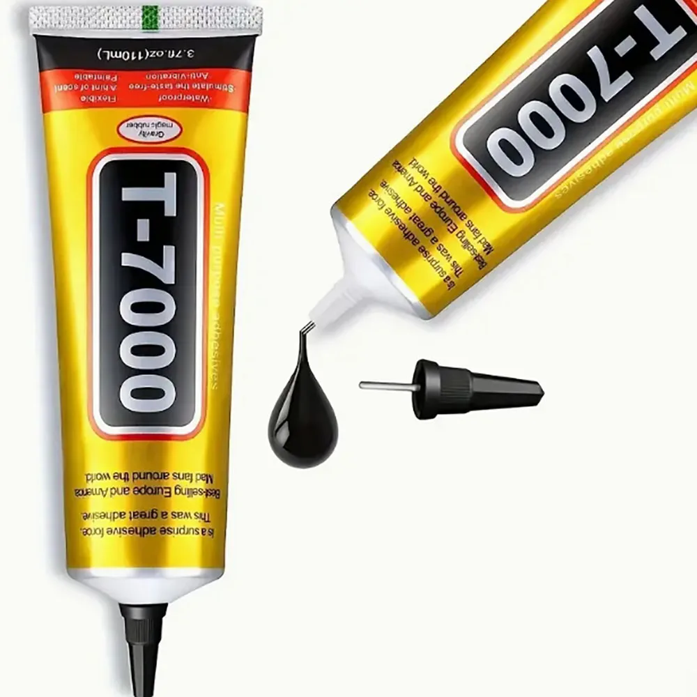 

T7000 Черный ремонтный клей T-7000 Компьютер Сотовый телефон Ремонтная рамка для сенсорного экрана Антивибрационный универсальный клей 15/50/110 мл