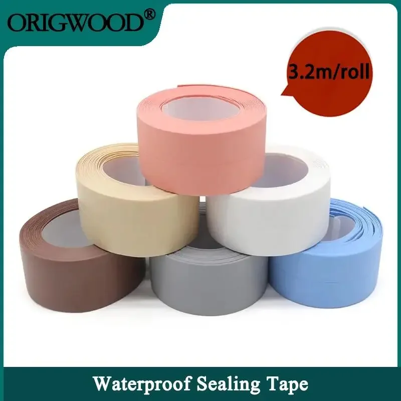 

PVC Sealing Strip Tape Bathroom Bath Toilet Caulk Tape Self Adhesive Waterproof Mildew Proof Tapes For Kitchen Sink Wall Corner
