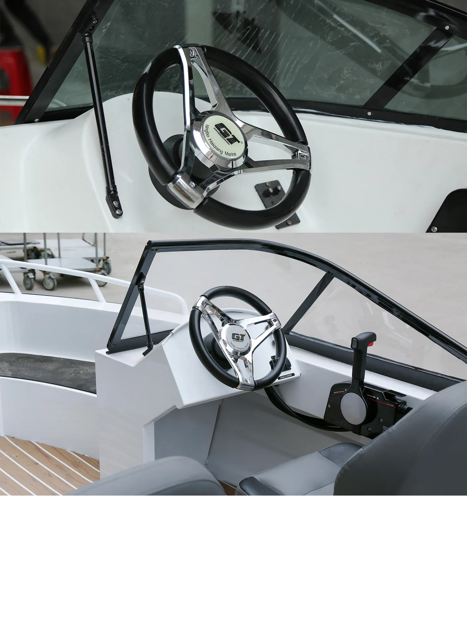 Koetsu GT Marine-Steuerrad, Polyamid-Marineboot-Frontsteuerung für Außenbordmotor-Konsole zur Richtungssteuerung