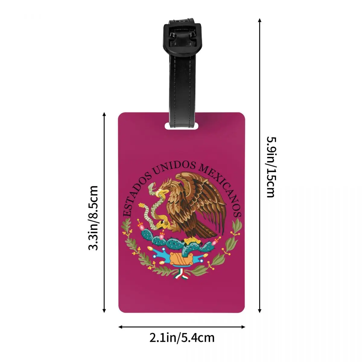 Coat Of Arms Of Mexico Luggage Tag Mexican Flag Seal Suitcase Baggage Privacy Cover ID Label