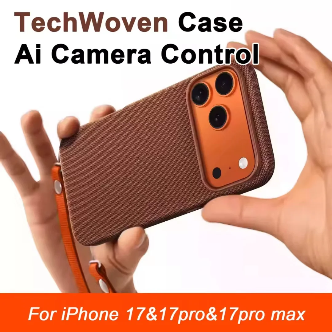 AI Photo capture button for Apple Magsafe Techwoven Magnetic Case For iPhone 17 Pro Max Wireless Charging Full Protect Cover