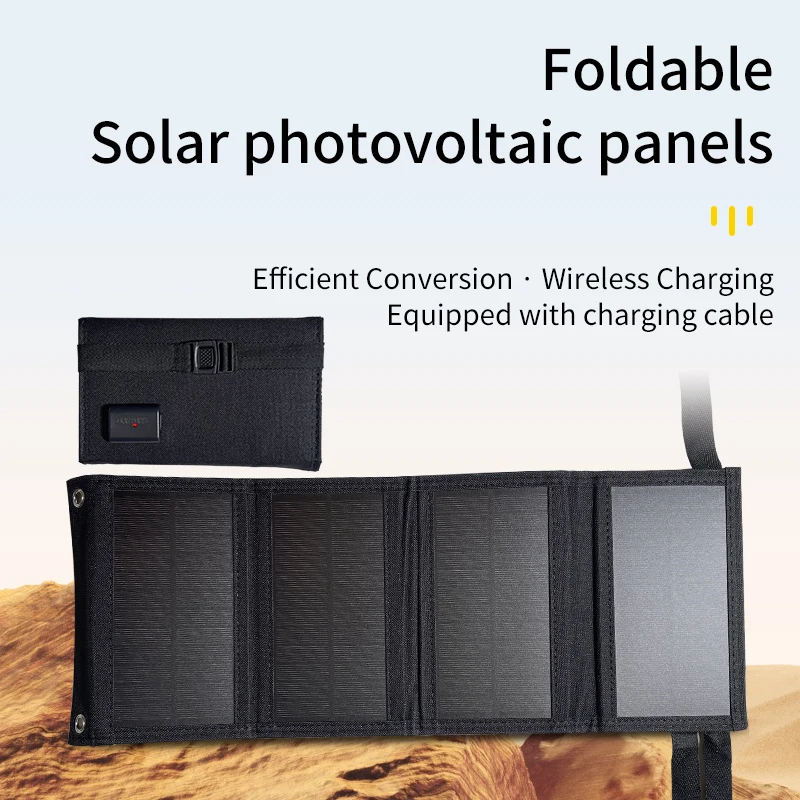 35W Folding Outdoo Solar Panel Waterproof Charger USB Solar Power Charger Lightweight Outdoor Power Bank Phone Charger