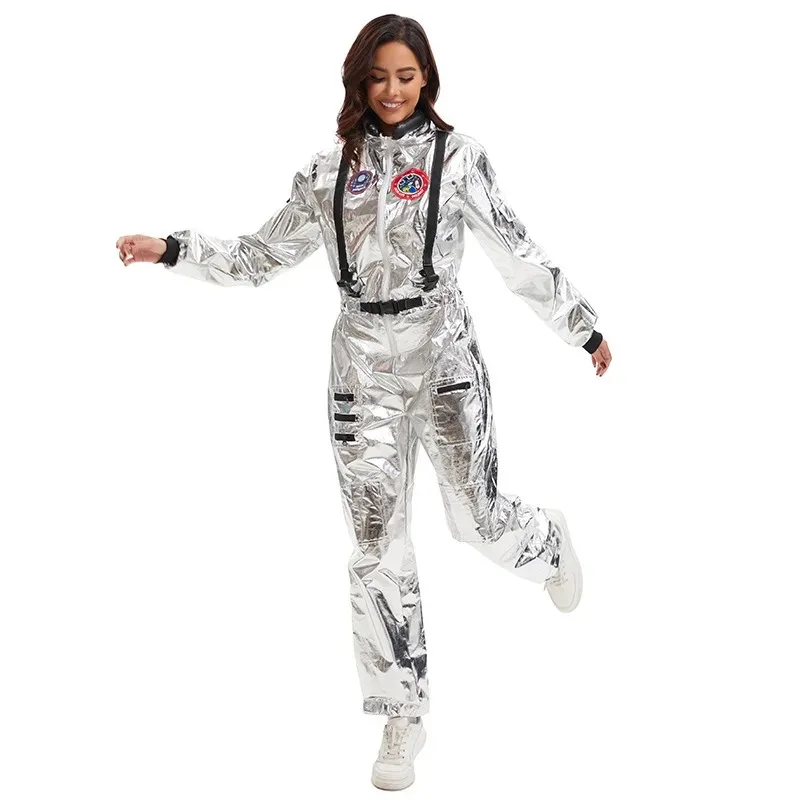 Kombinezon dla dorosłych kosmonauta mężczyzna kobieta lot astronauta body przebranie na karnawał unisex jednolite przebranie na Halloween prezent kosmiczny