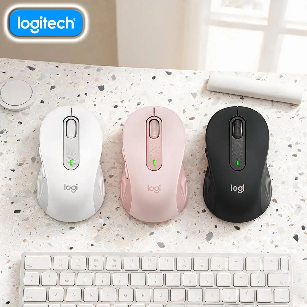 Logitech M650/M650L Wireless Ergonomic Mouse - Dual Connectivity, 4000 DPI Tracking, Soft Thumb Rest, 10m Range