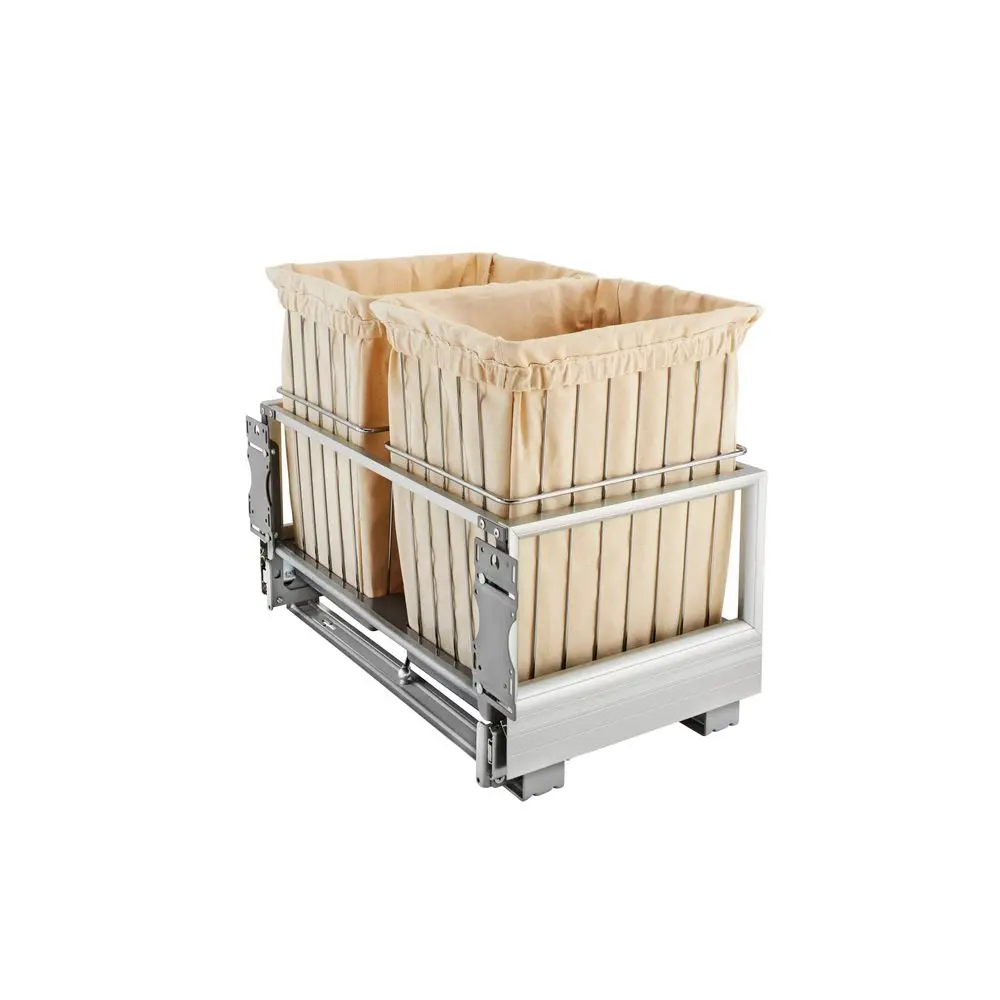 

Steel Wire Pullout Hamper for Vanity Closet Applications w Soft Open Close