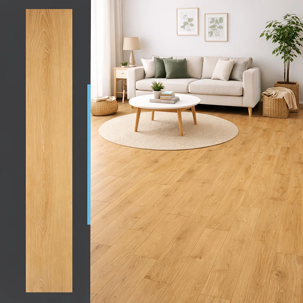 Art3D 36-Pack Self-Adhesive Floor Tiles, 36" X 6" X 0.06" Premium Vinyl Plank in Aspen Yellow, 54 Sq.Ft Per Box