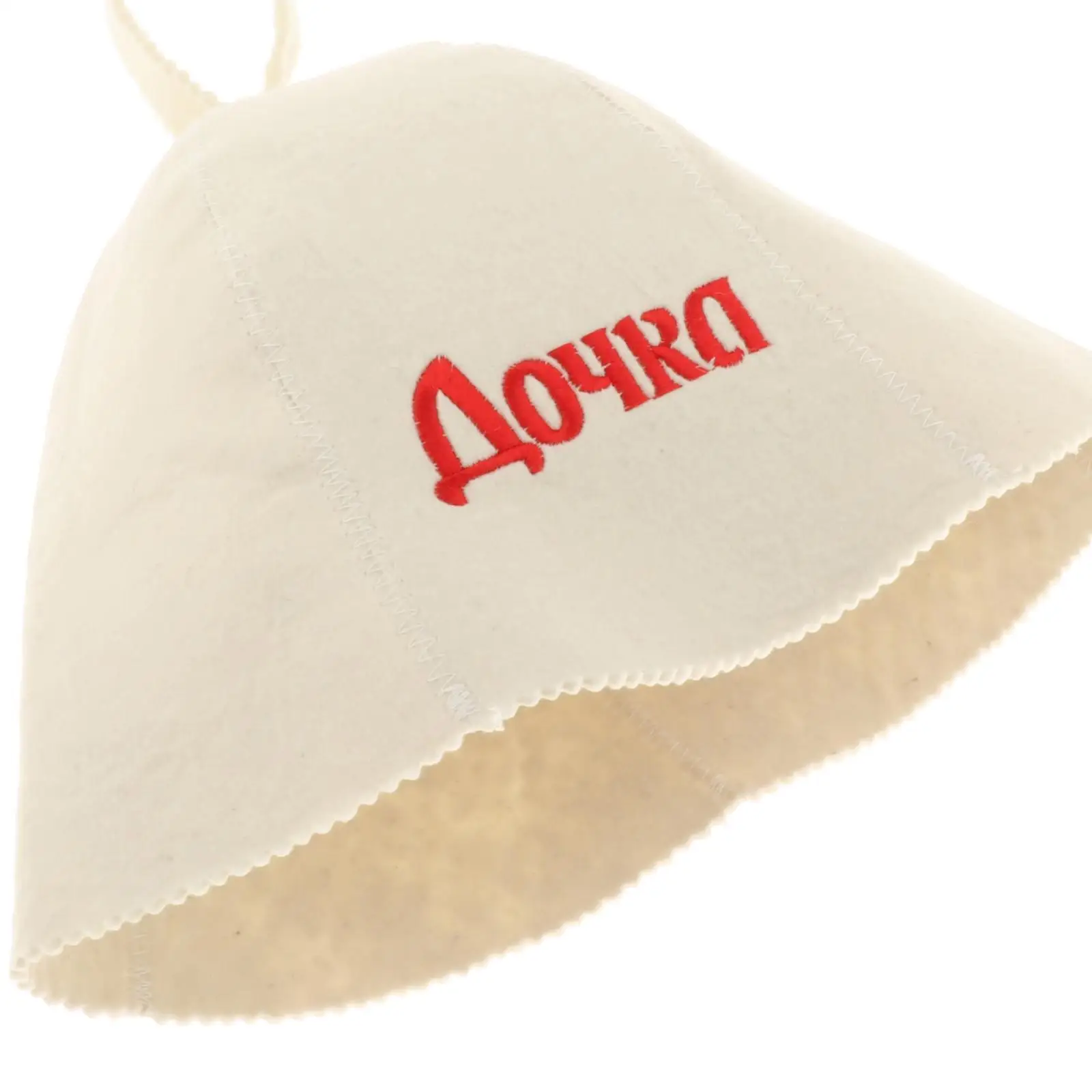 Wool Felt Sauna Cap Embroidered Design Heat Shield Breathable Moisture Wicking for Spa and Russian Banya