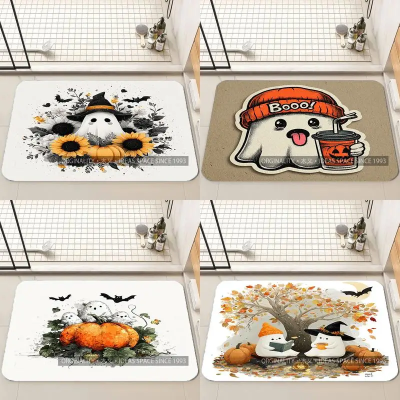 

Halloween Ghost Floral Mat Living Room Decoration Home Sofa Non-Slip Carpet Study Bedroom Tatami Children'S Soft Floor Mat
