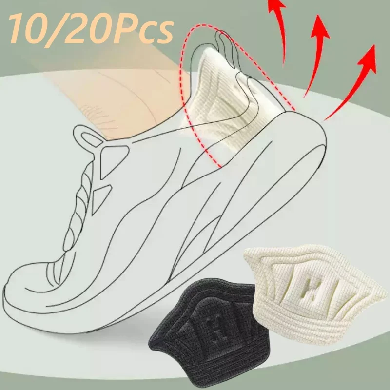 5/10Pairs النعال للأحذية التصحيح منصات كعب للأحذية الرياضية قابل للتعديل حجم قدم وسادة نعل الظهر ملصق بطانة حذاء كعب حامي