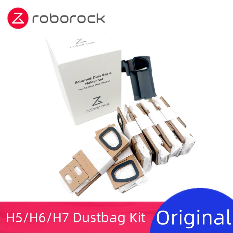 Original Roborock Accessory Dustbag 12pc & Holder 1pc Set for H6 / H7 / H5 Handheld Cordless Stick Vacuum Cleaner Spare Parts