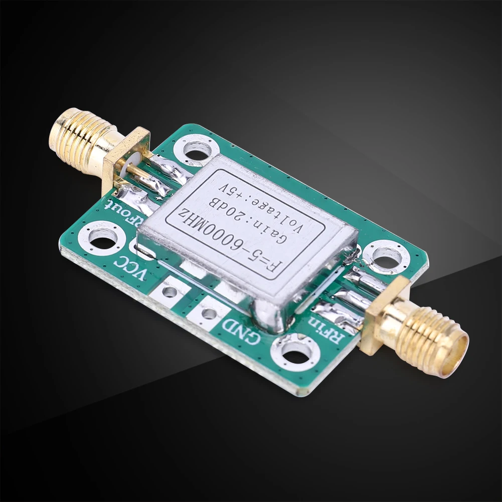 5-6000MHz RF Wideband Amplifier VFH UHF SHF Broadband Radio Frequency Amplifier Module DC 5V RF Signal Power Amplifier Board