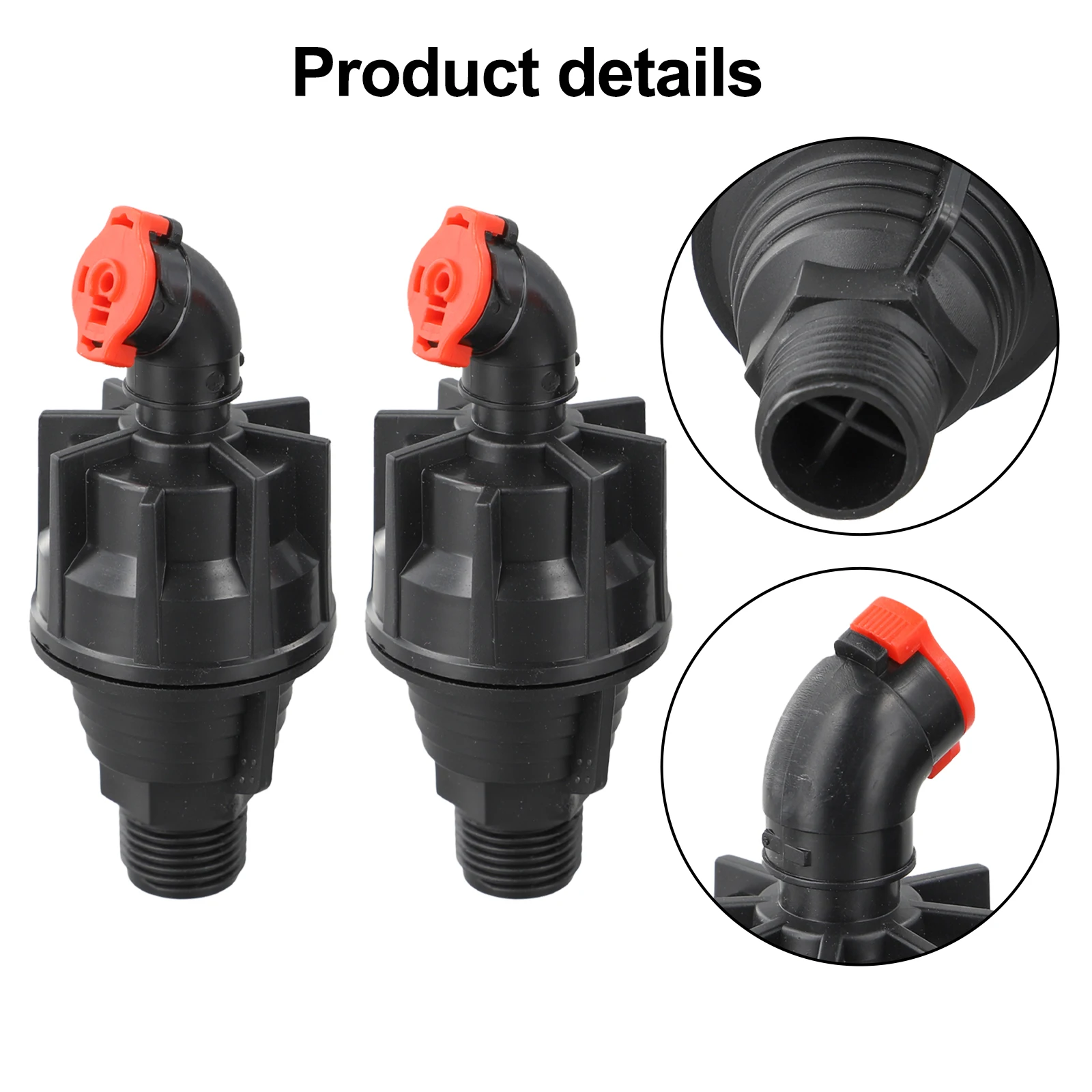 Two Pack 12 Inch For 360 Degree Rotating Sprinklers with Adjustable Spray for Garden and Agricultural Water Systems