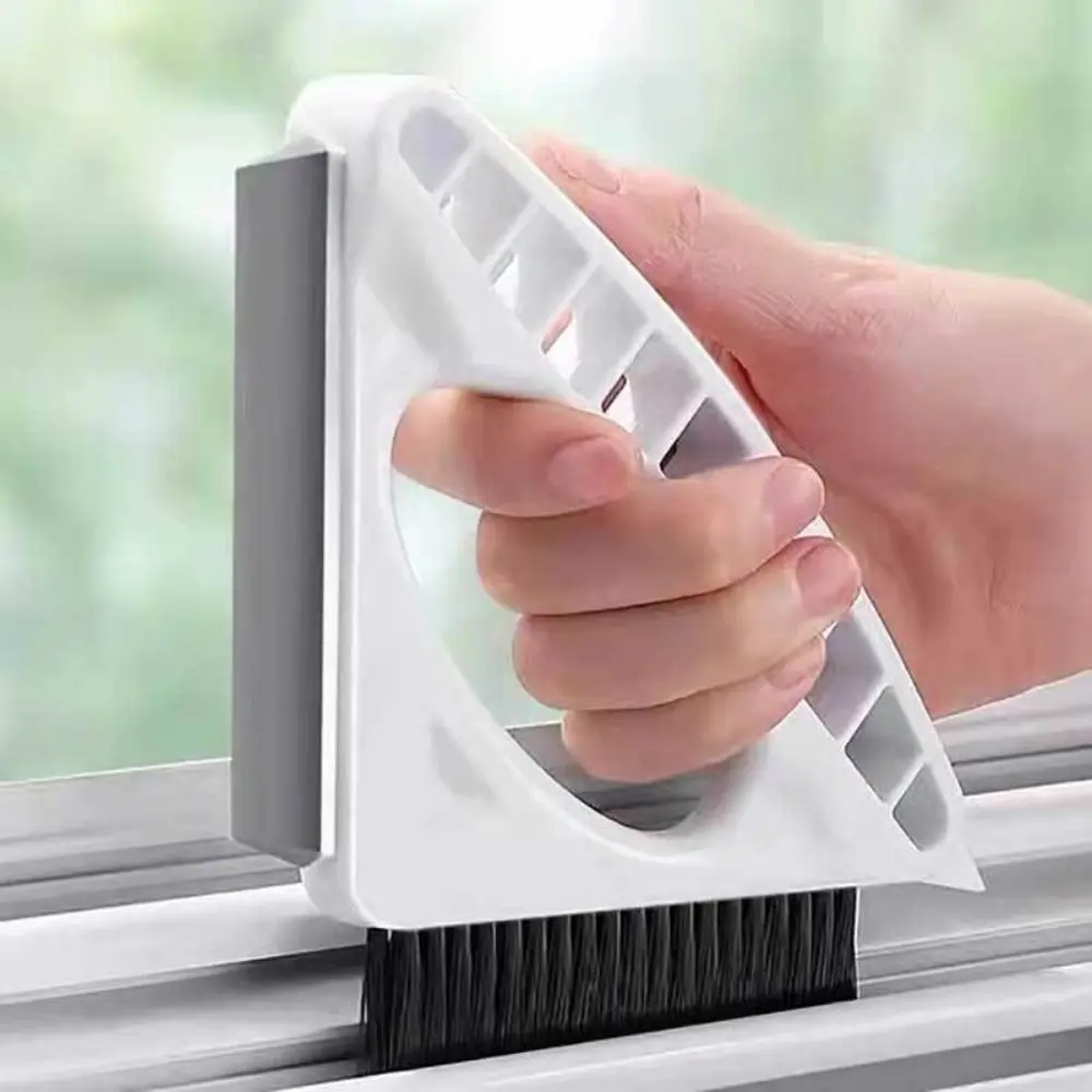 

Multi-Functional Multi-function Brush Versatile Triangle Shape Window Groove Cleaner Removing Debris For Tight Spaces