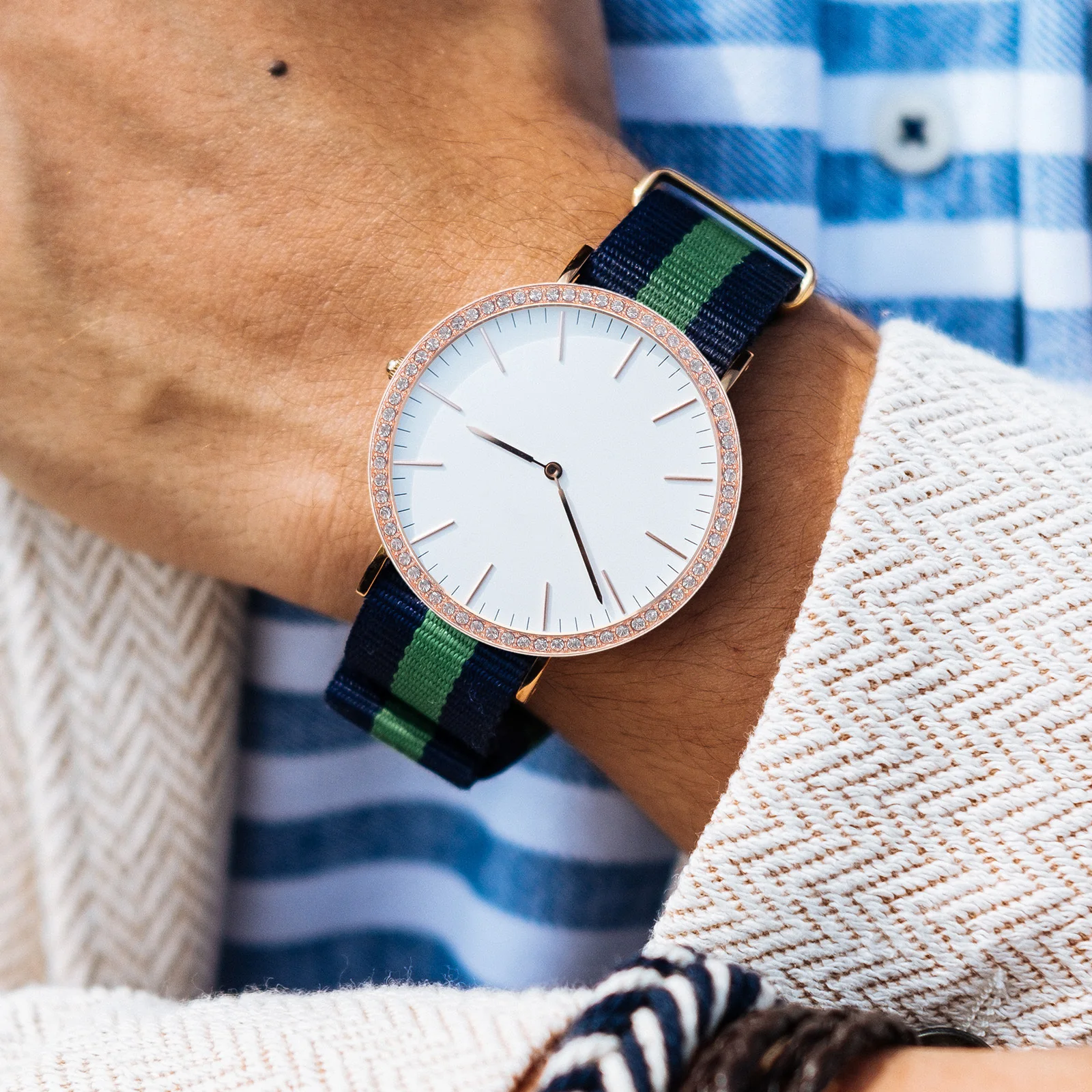 

Premium Alloy Bezel Ring with Diamond Accent Compatible with Galaxy Watch 42Mm Rose Gold Anti-Scratch Protective Frame Fashion